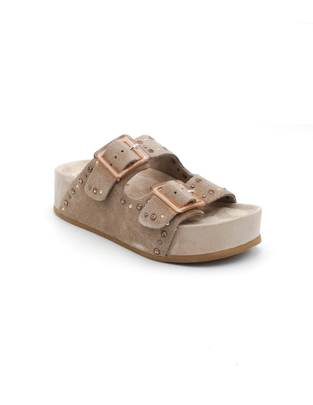 Sandalia Zueco COLOR OF CALIFORNIA HC DUNE05 Topo Mujer.