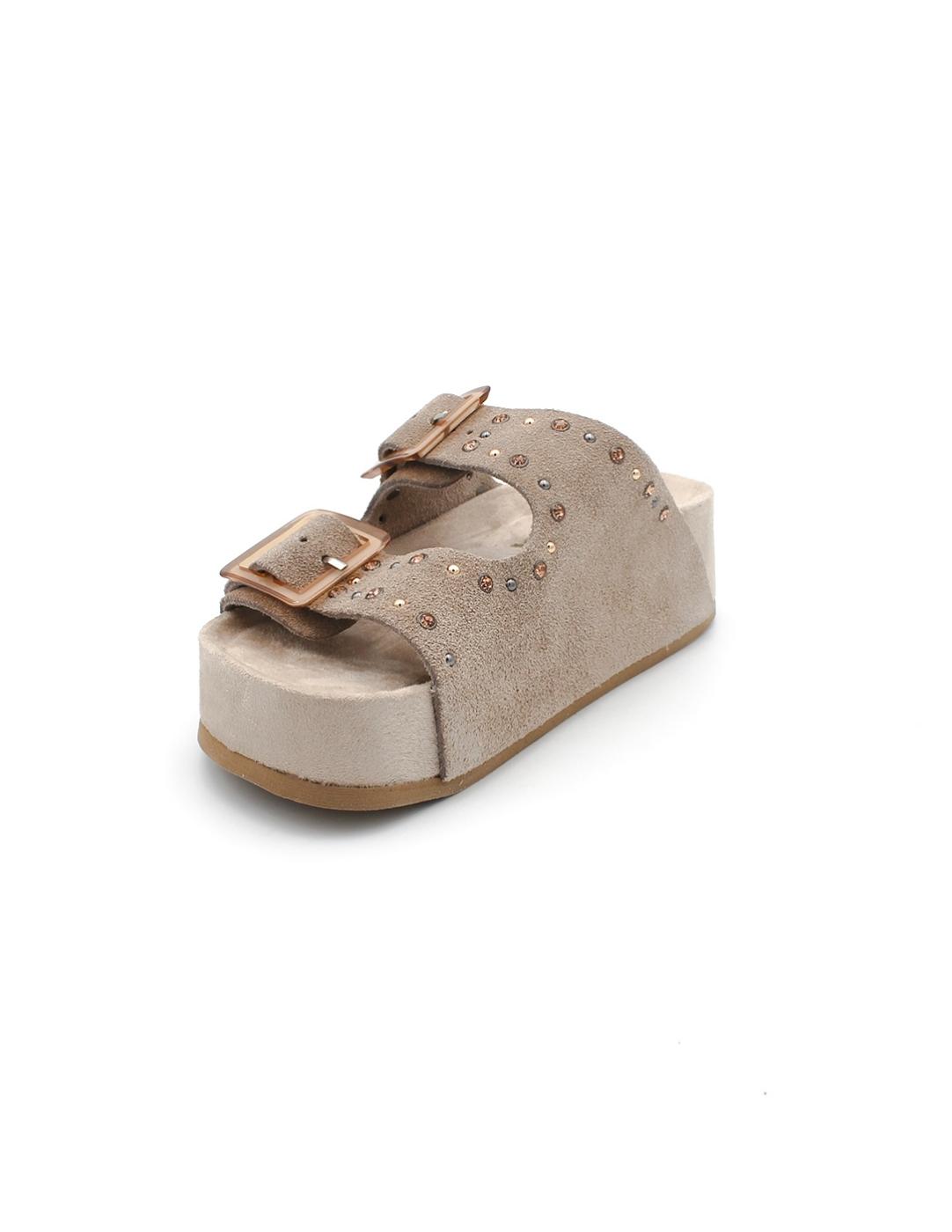 Sandalia Zueco COLOR OF CALIFORNIA HC DUNE05 Topo Mujer.