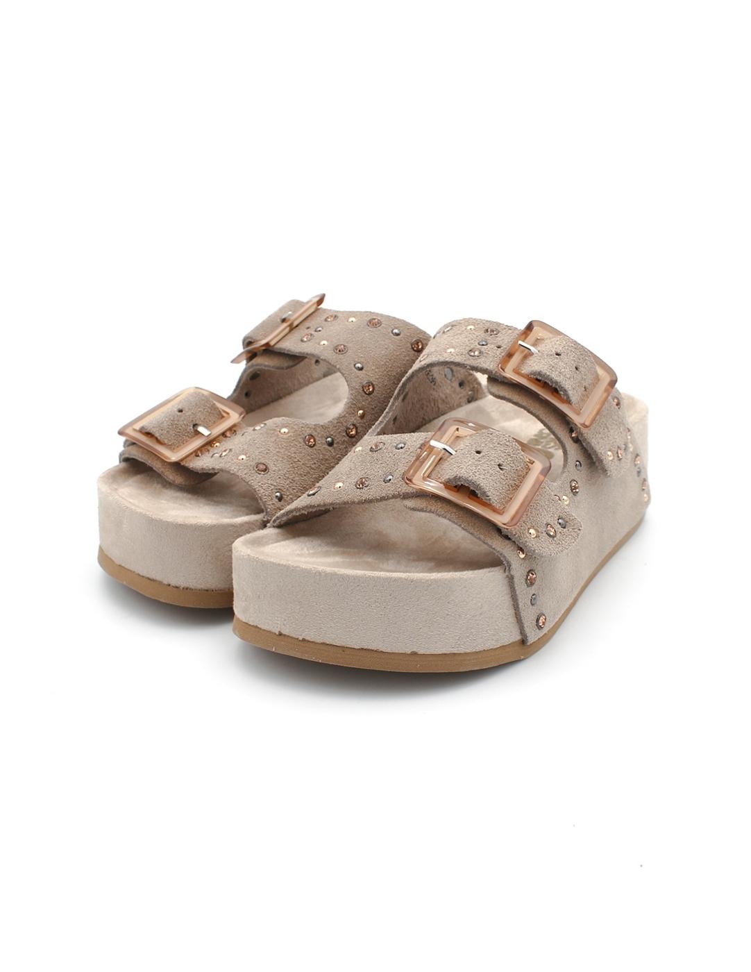 Sandalia Zueco COLOR OF CALIFORNIA HC DUNE05 Topo Mujer.