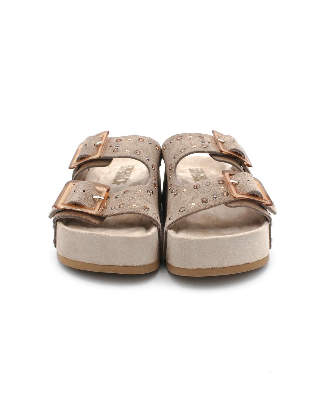 Sandalia Zueco COLOR OF CALIFORNIA HC DUNE05 Topo Mujer.