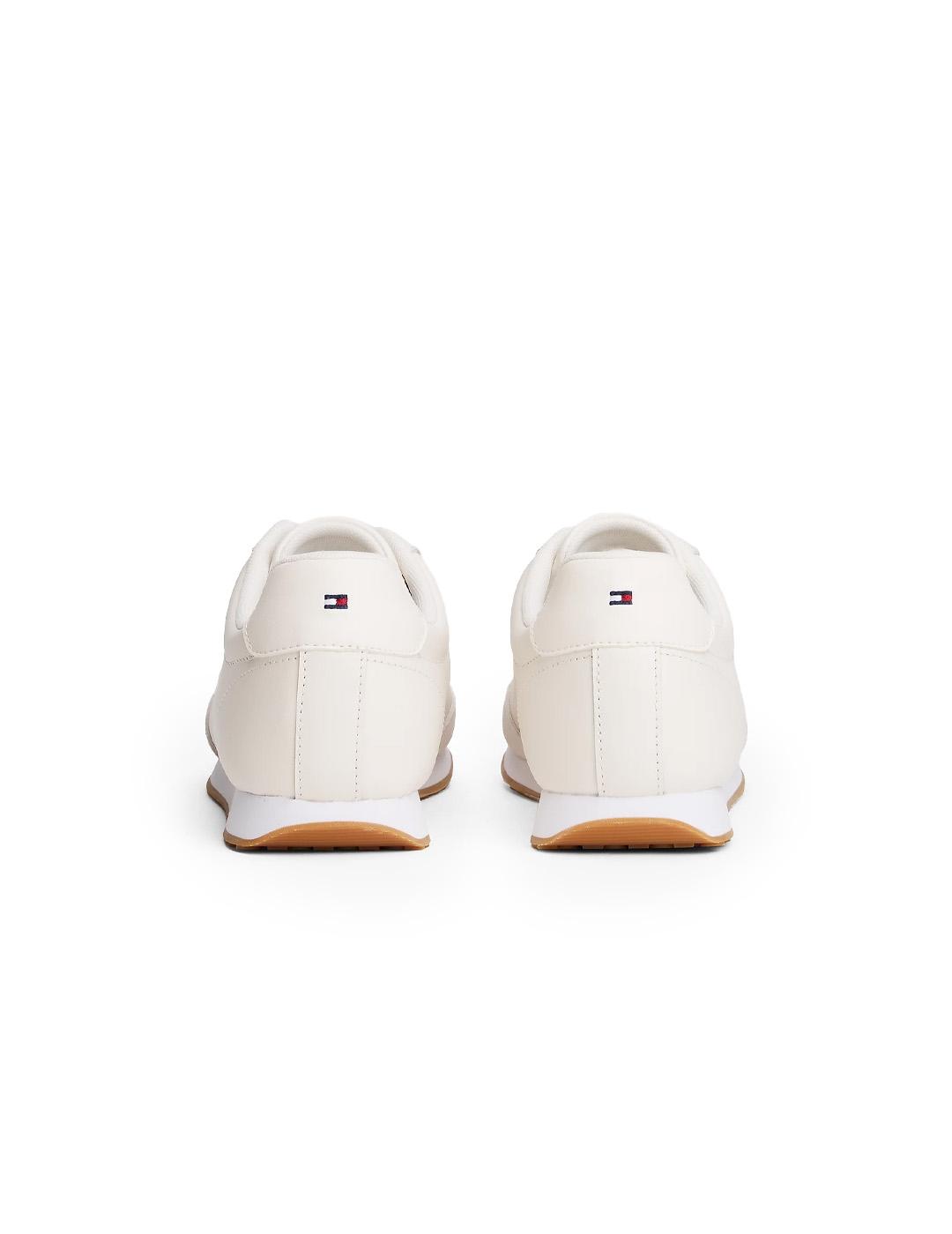 Zapatilla de piel Tommy Hilfiger FW0FW08831 Off White Mujer