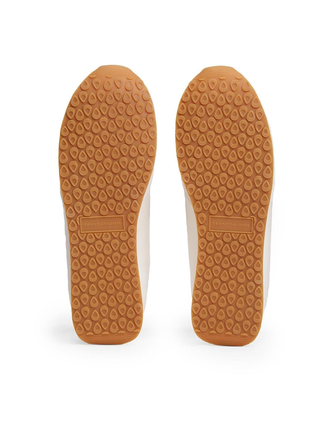 Zapatilla de piel Tommy Hilfiger FW0FW08831 Off White Mujer