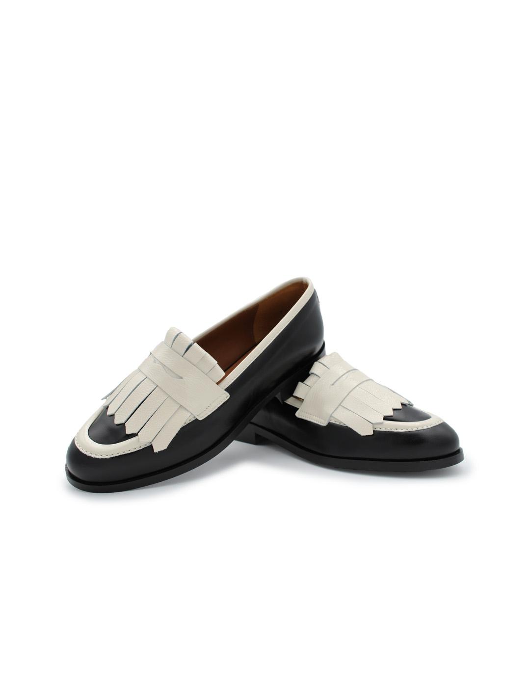 Mocasín bicolor Daniela Shoes 25504/001 Negro/Crudo Mujer