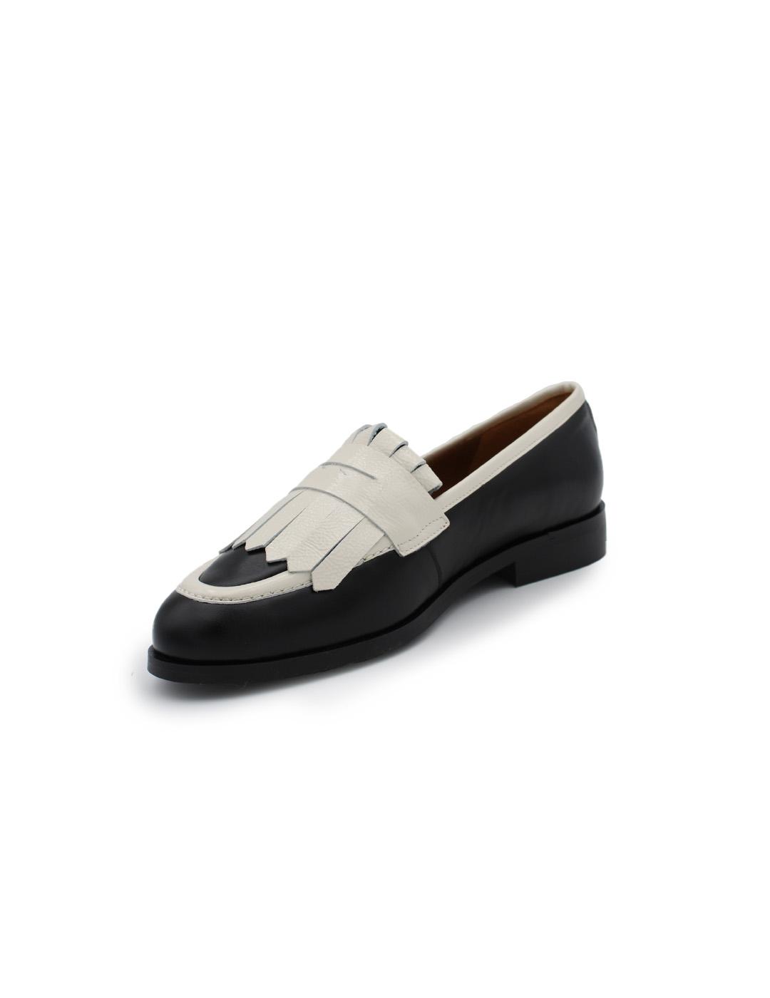 Mocasín bicolor Daniela Shoes 25504/001 Negro/Crudo Mujer