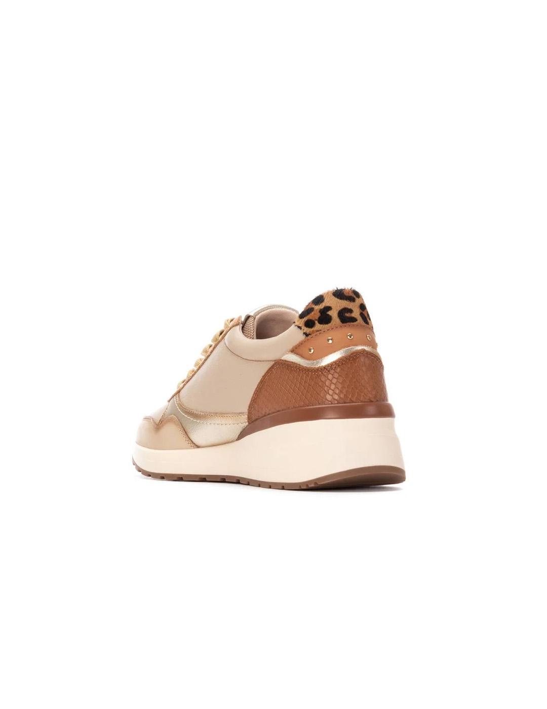 Zapato Cremallera Carmela 16244201 Beige Mujer