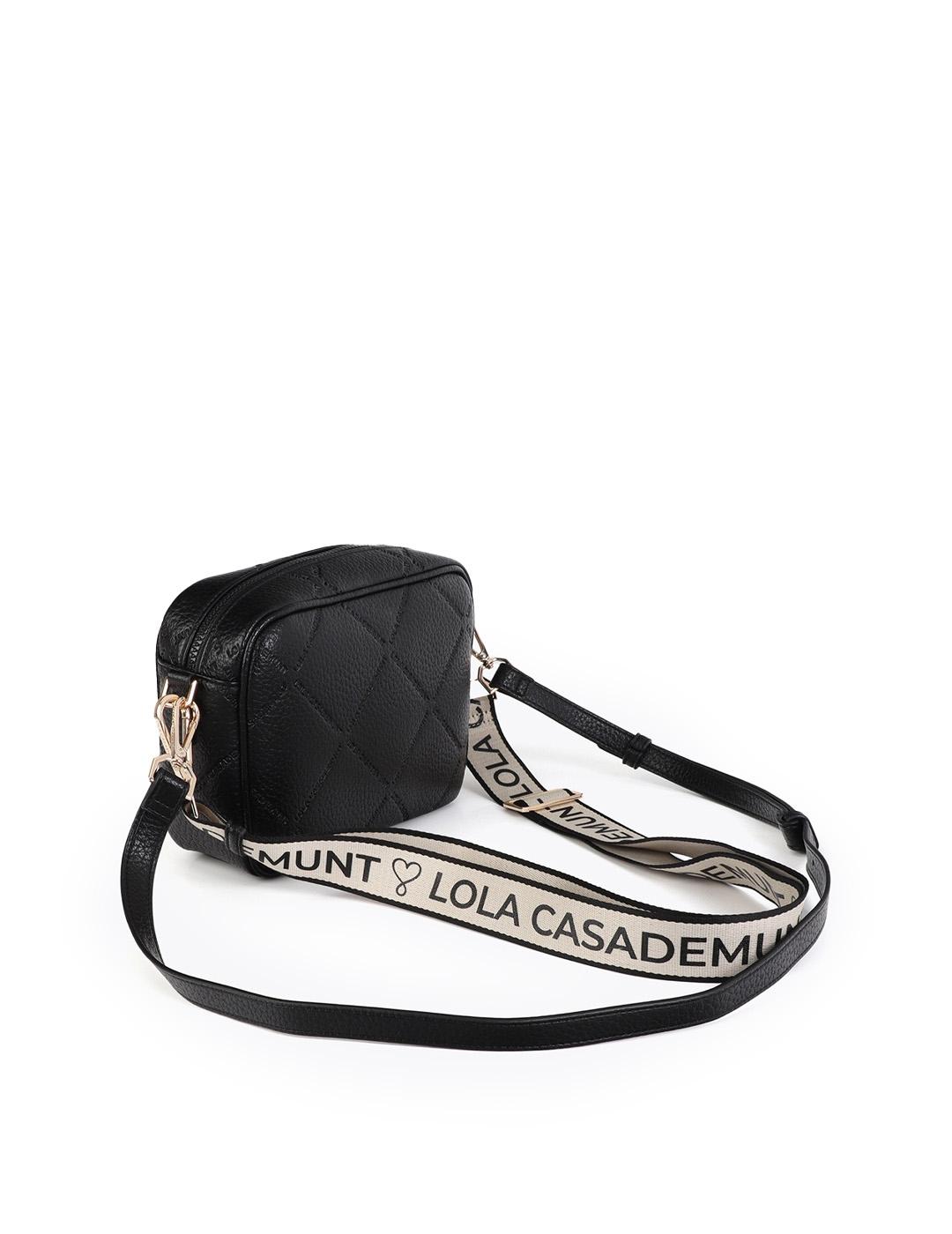 Bandolera Monograma Lola Casademunt LF2504049 Negro Mujer