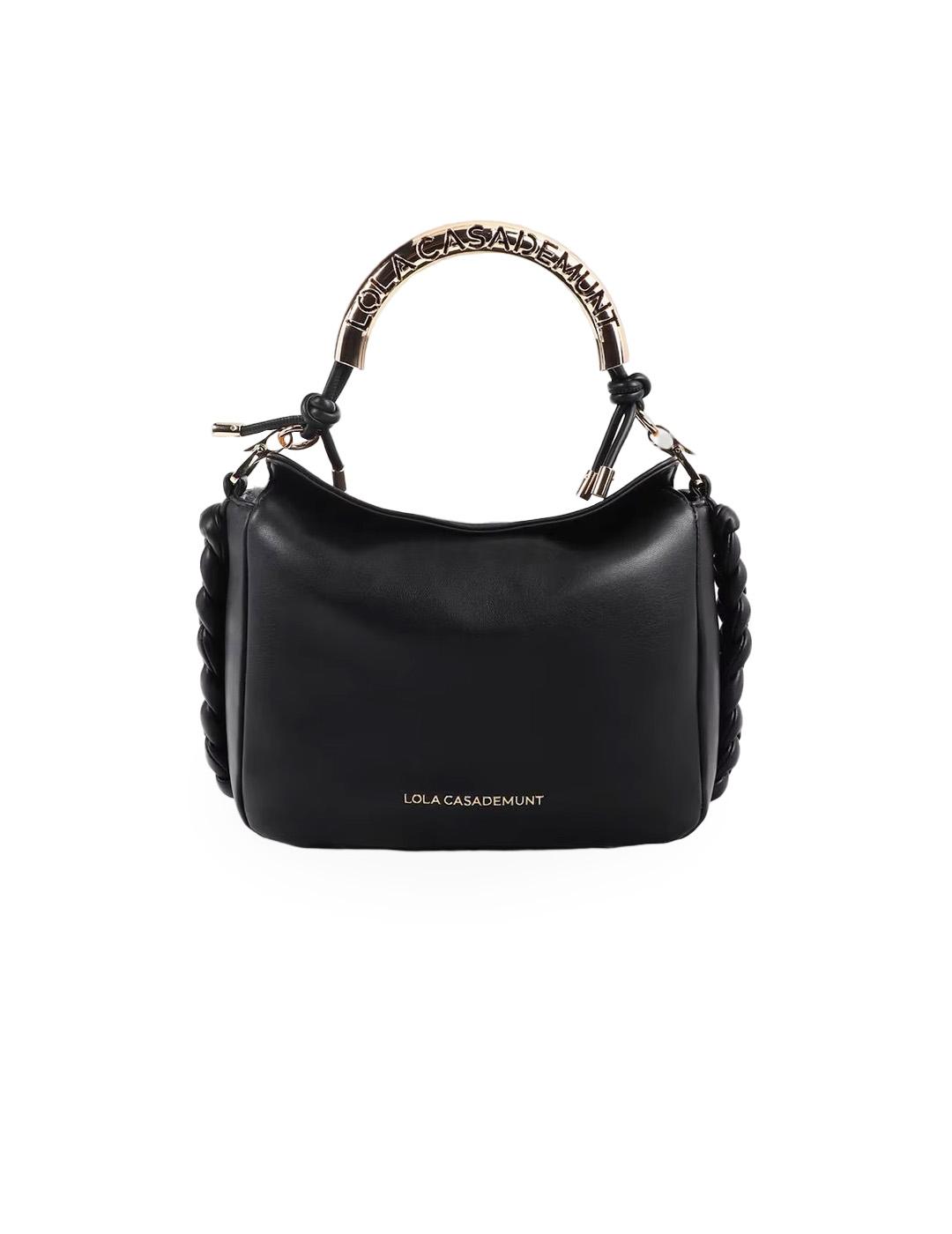 Bandolera Asa Metalizada Lola Casademunt LF2504039 Negro