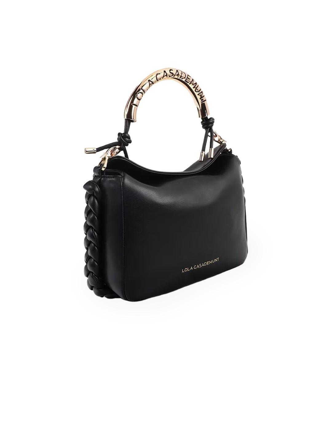 Bandolera Asa Metalizada Lola Casademunt LF2504039 Negro