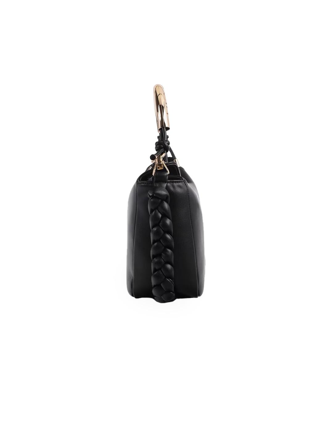 Bandolera Asa Metalizada Lola Casademunt LF2504039 Negro