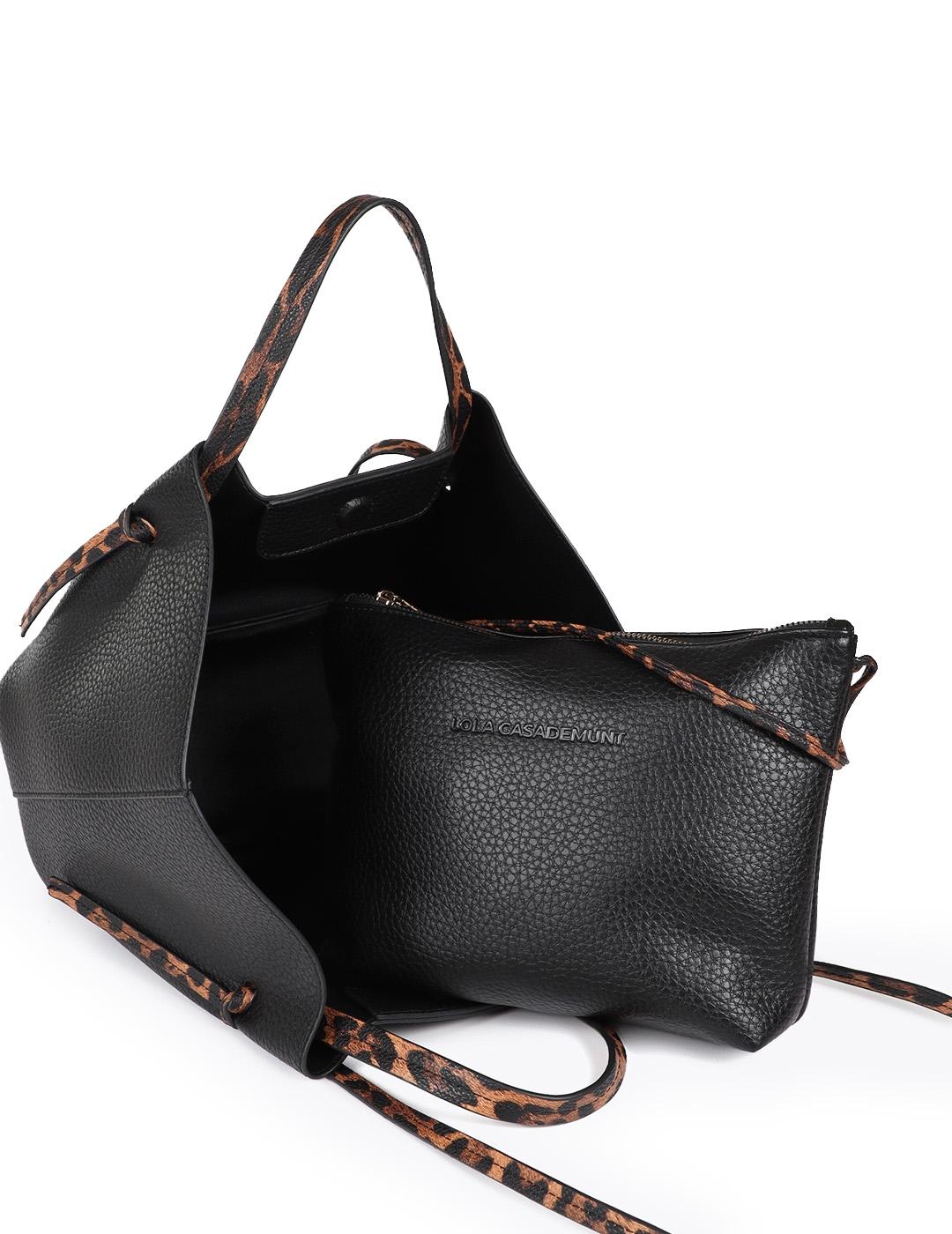 Bolso Mini Shopper Lola Casademunt LF2504035 Negro/Print
