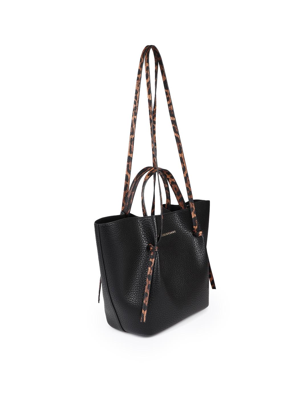 Bolso Mini Shopper Lola Casademunt LF2504035 Negro/Print