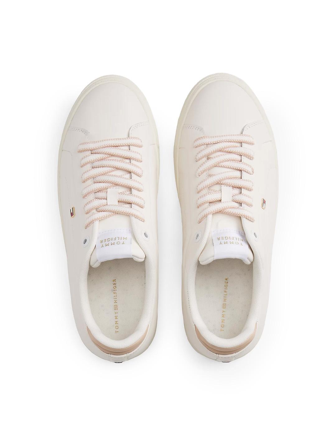 Zapatillas Tenis piel Tommy Hilfiger FW0FW08815 Mujer Hielo