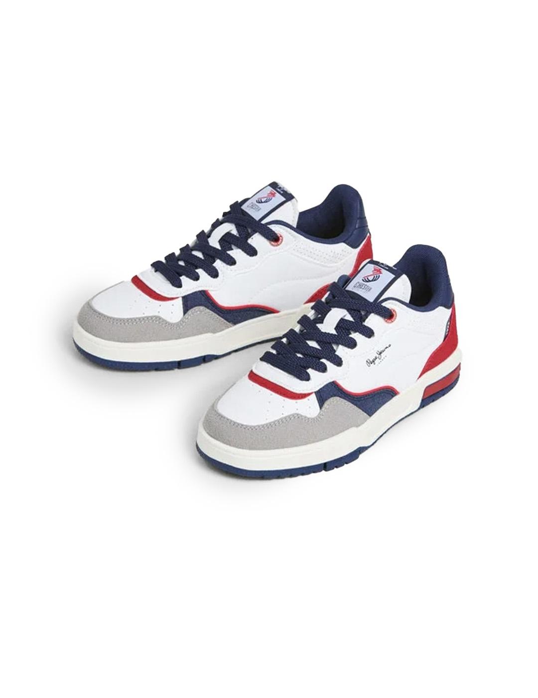 Zapatillas cupsole Pepe Jeans PBS000003 Niño Blanco/Marino