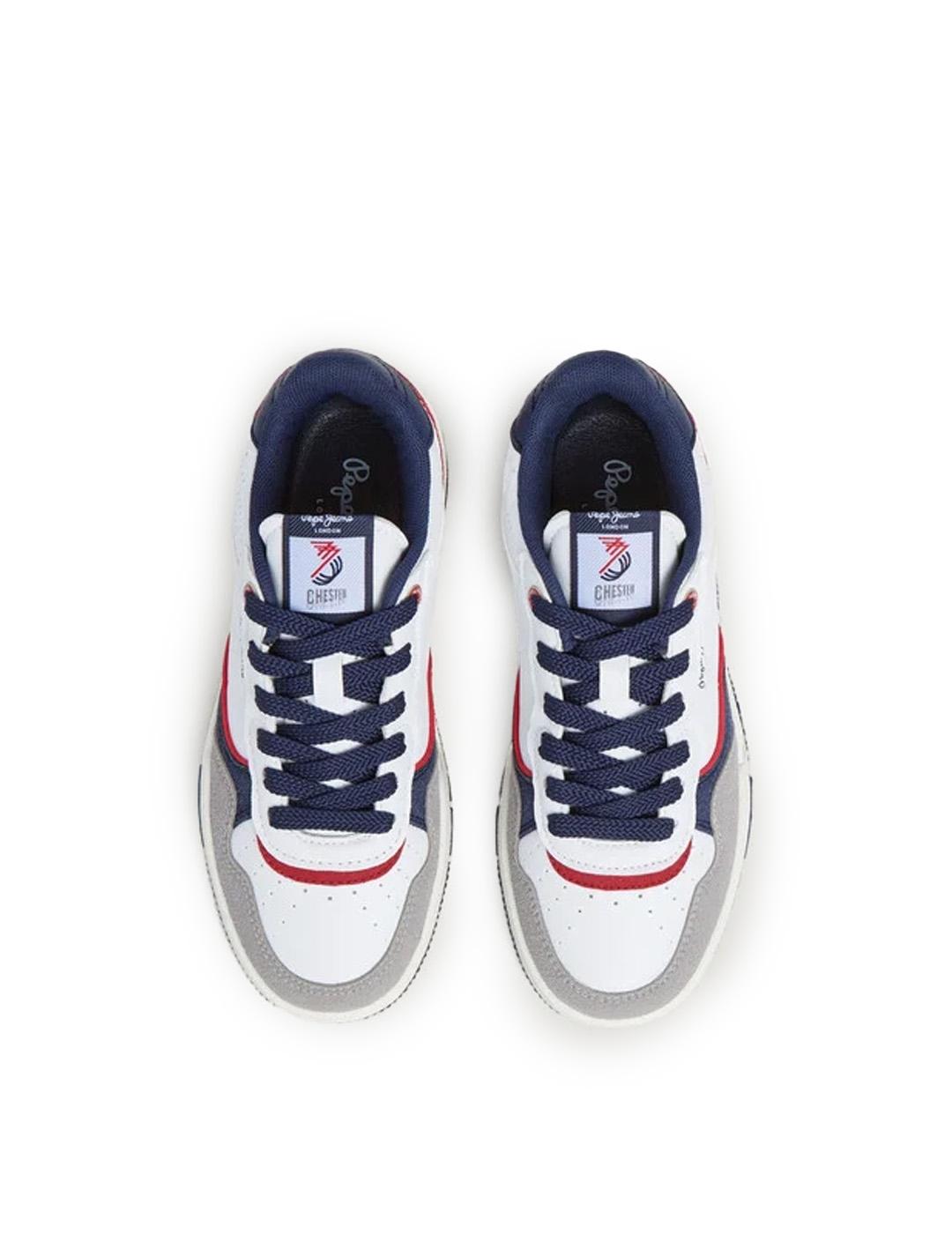 Zapatillas cupsole Pepe Jeans PBS000003 Niño Blanco/Marino