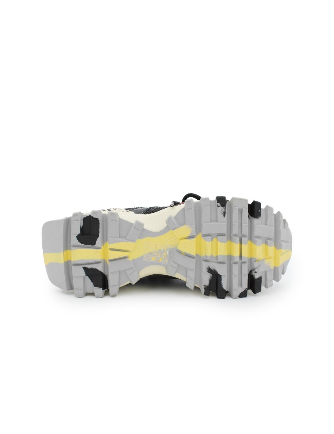 Sneaker Exé 134-115 Leather Grey Black Mujer