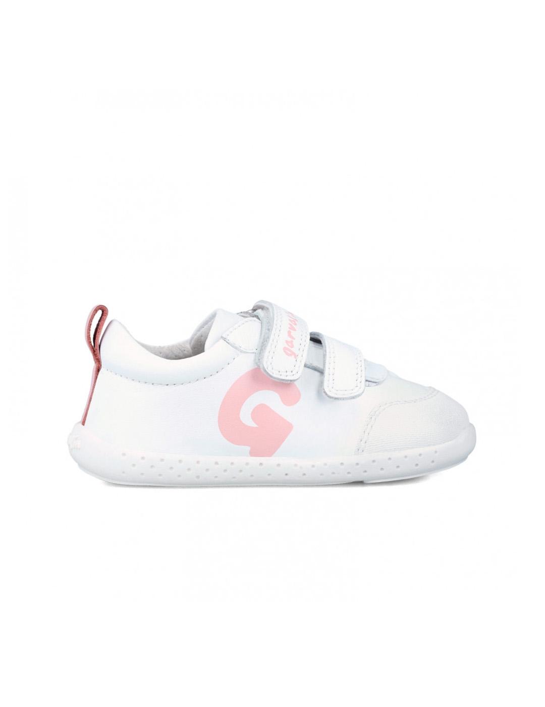 Zapatillas barefoot Garvalín 242320-B113 Blanco/Rosa Niña