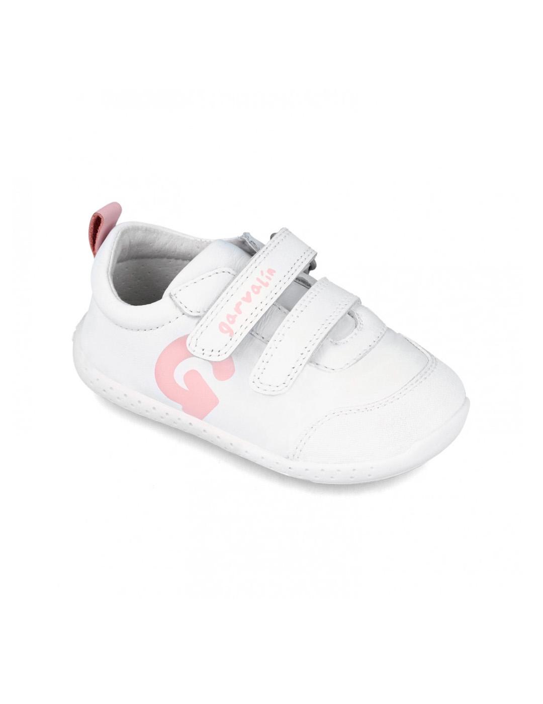 Zapatillas barefoot Garvalín 242320-B113 Blanco/Rosa Niña