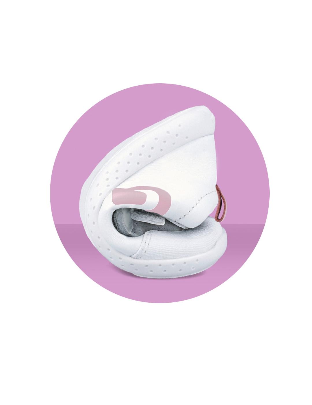 Zapatillas barefoot Garvalín 242320-B113 Blanco/Rosa Niña
