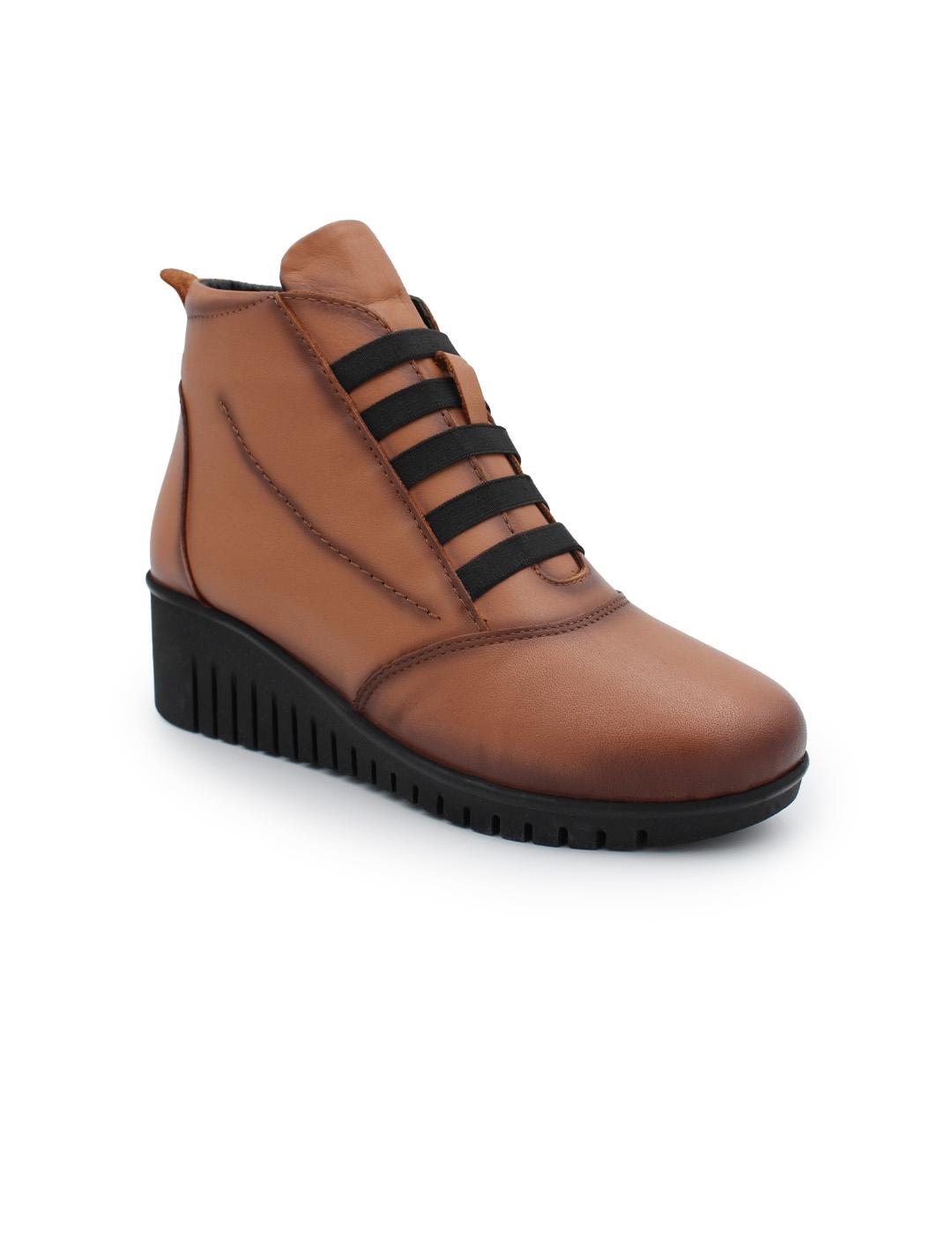 Botín Cuña 48 hours 5322104/11 Cuero Mujer