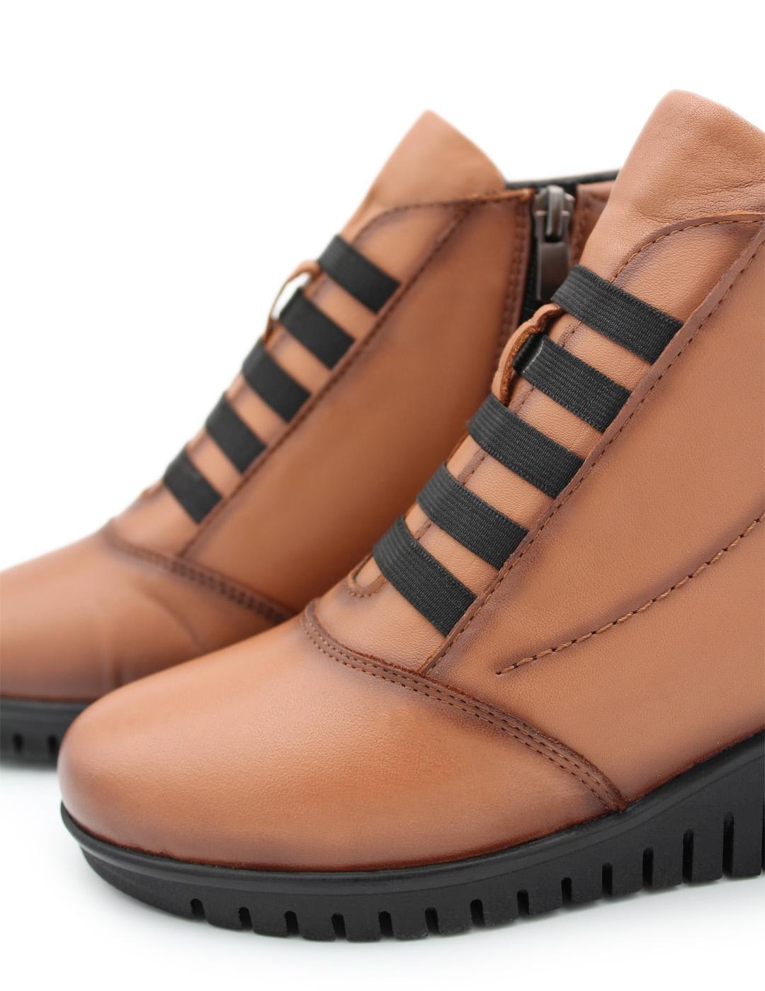 Botín Cuña 48 hours 5322104/11 Cuero Mujer