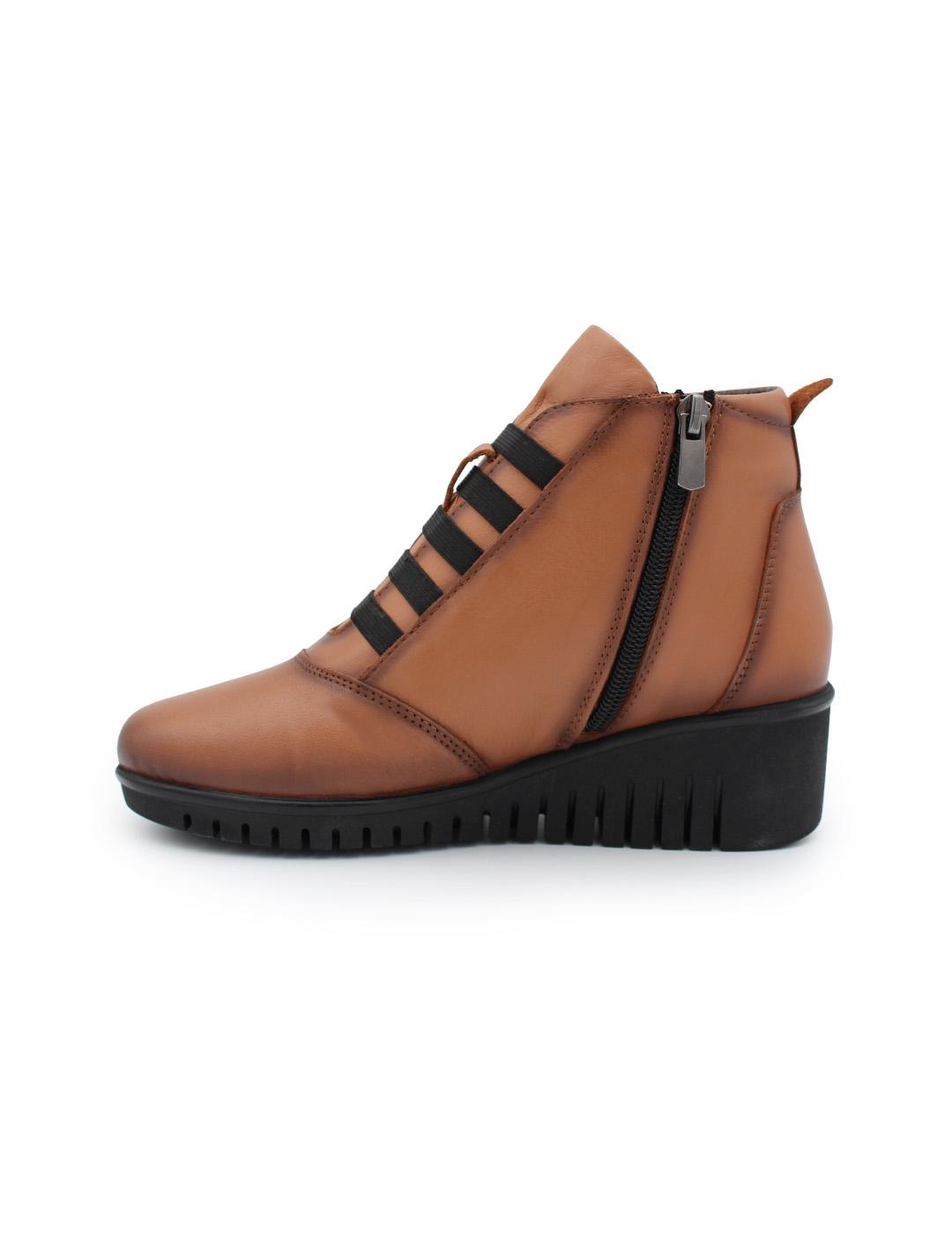 Botín Cuña 48 hours 5322104/11 Cuero Mujer