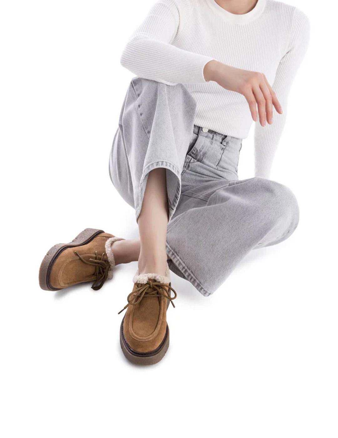 Zapato Borreguillo Carmela 162669 Camel Mujer