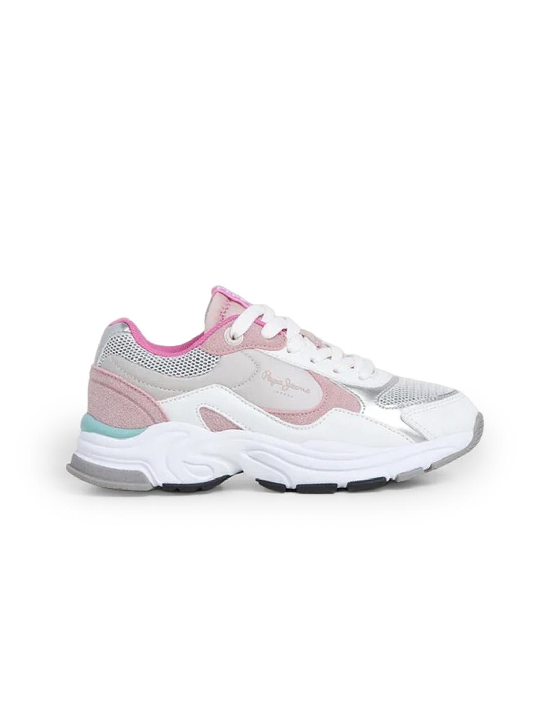 Zapatillas combinadas Pepe Jeans PGS600002 Blanco Niña