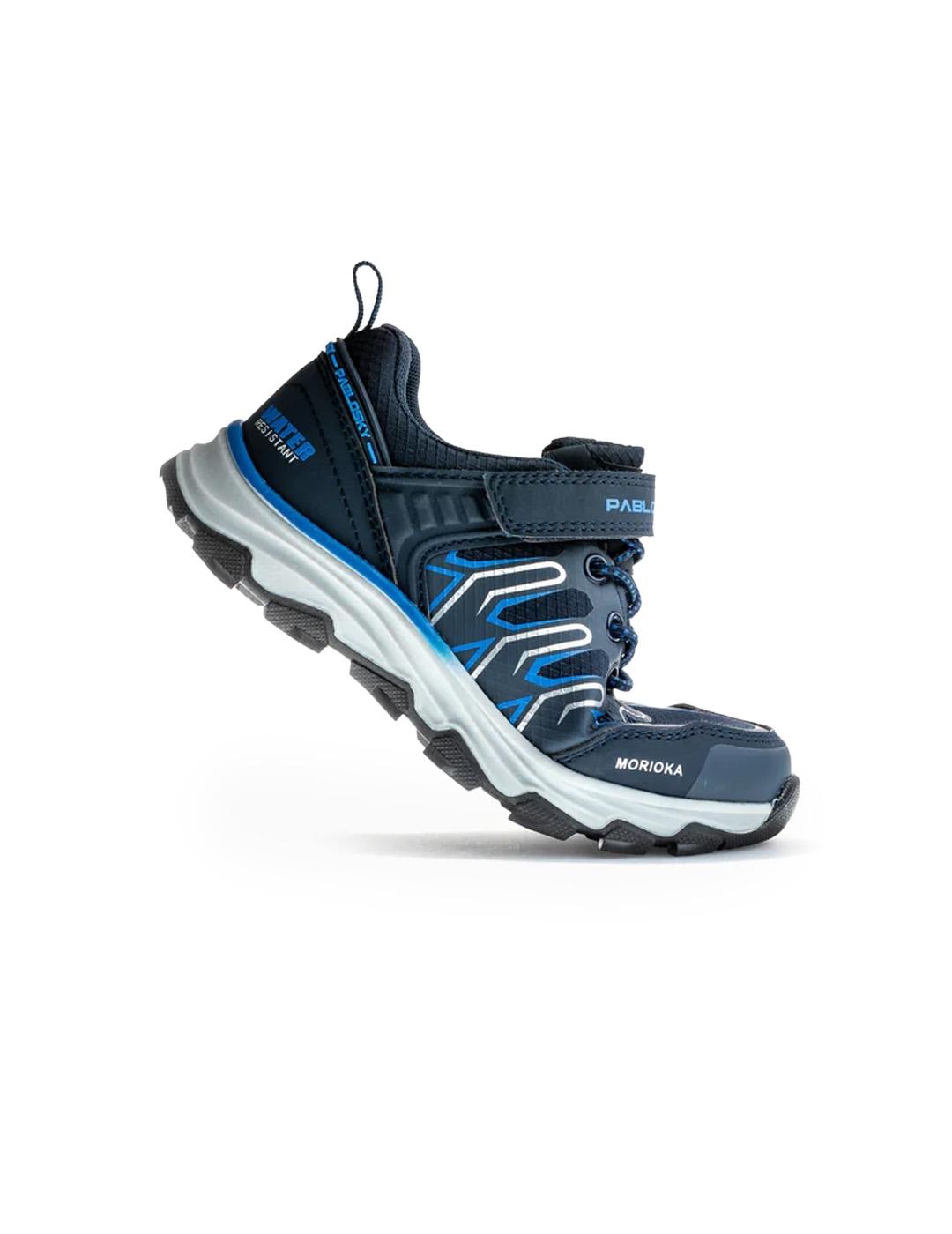 Deportiva Trail Waterproof Morioka Pablosky 979020 Azul Niño