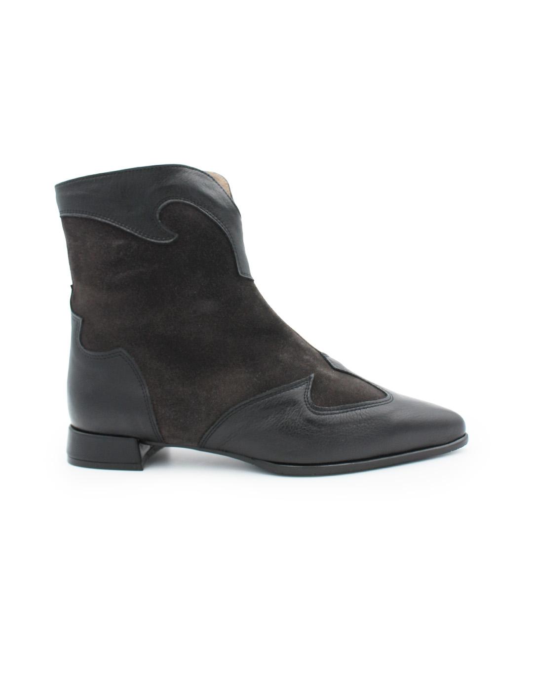 Botín Western Ragazza R5551 Negro/Asfalto Mujer