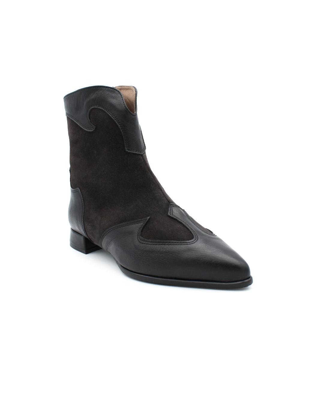 Botín Western Ragazza R5551 Negro/Asfalto Mujer