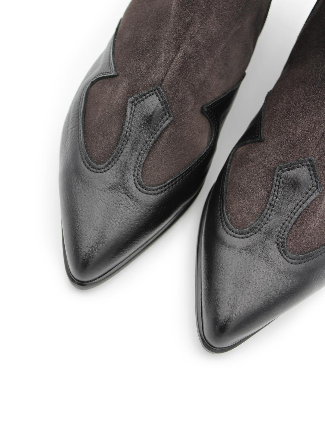 Botín Western Ragazza R5551 Negro/Asfalto Mujer