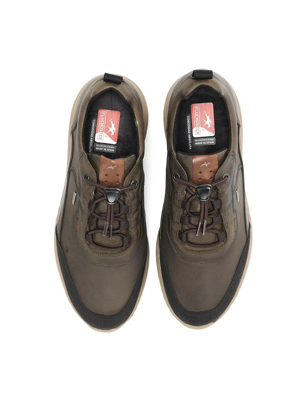 Zapato Impermeable Lander Fluchos F2294 Verde Hombre