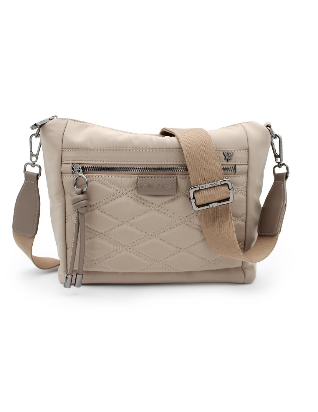 Bolso Bandolera Manuela Pepe Moll 252142 Beige Mujer 
