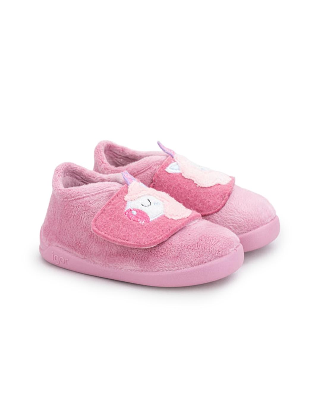 Zapatillas De Casa Homie Unicornio Igor W10328-010 Rosa Niña