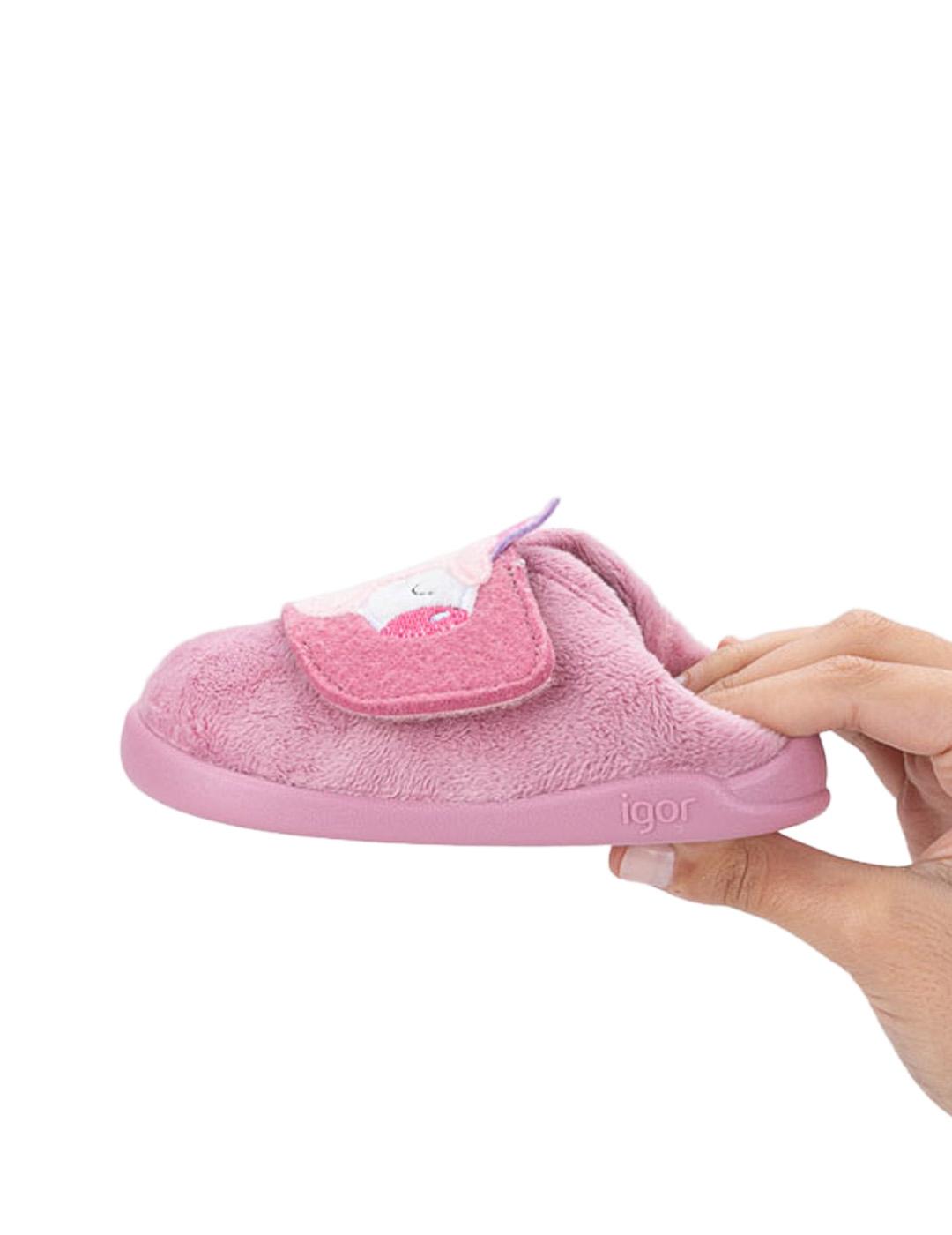 Zapatillas De Casa Homie Unicornio Igor W10328-010 Rosa Niña