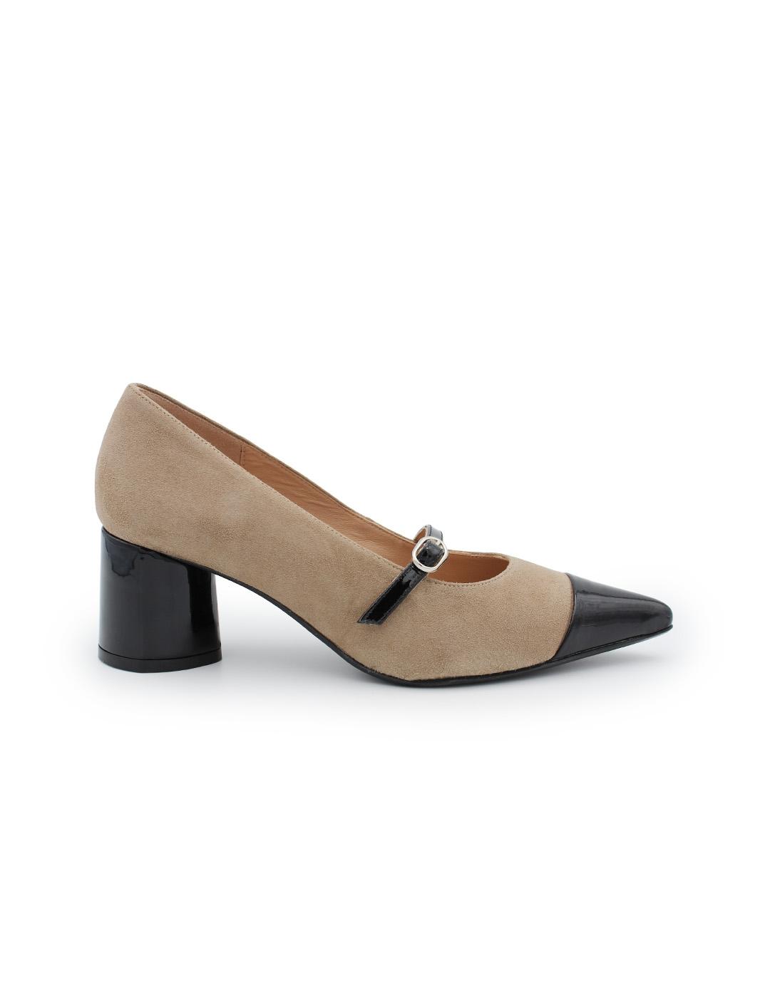 Zapatos de Salón Dansi 8080A Negro/Topo Mujer