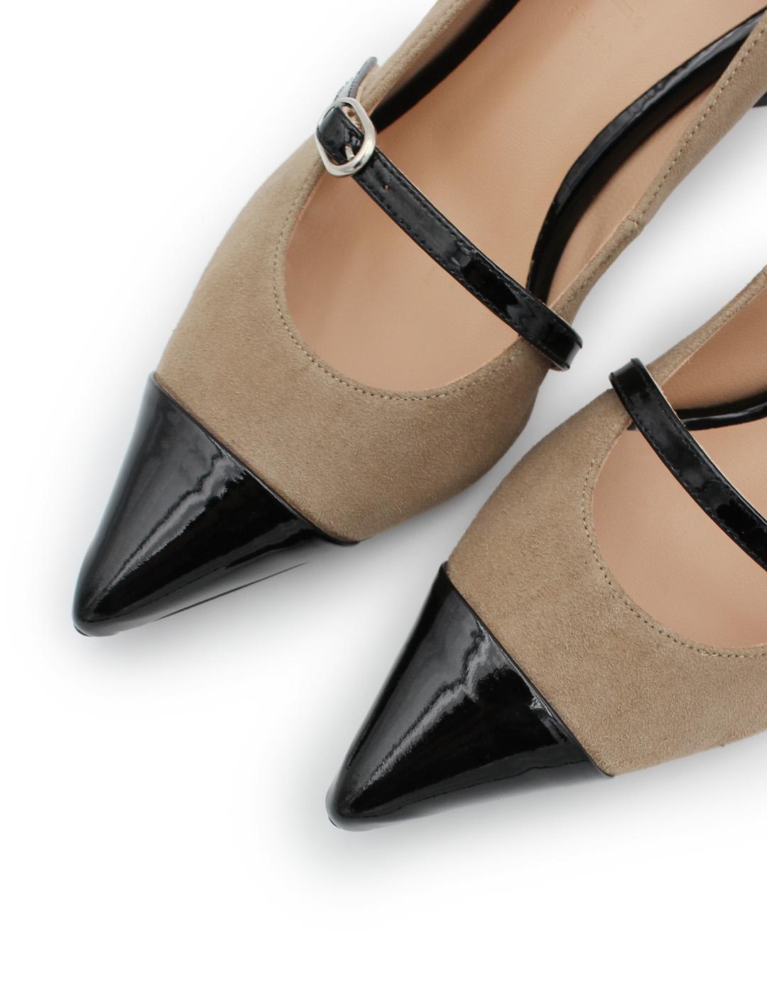 Zapatos de Salón Dansi 8080A Negro/Topo Mujer