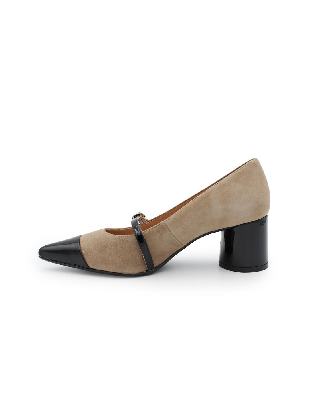 Zapatos de Salón Dansi 8080A Negro/Topo Mujer