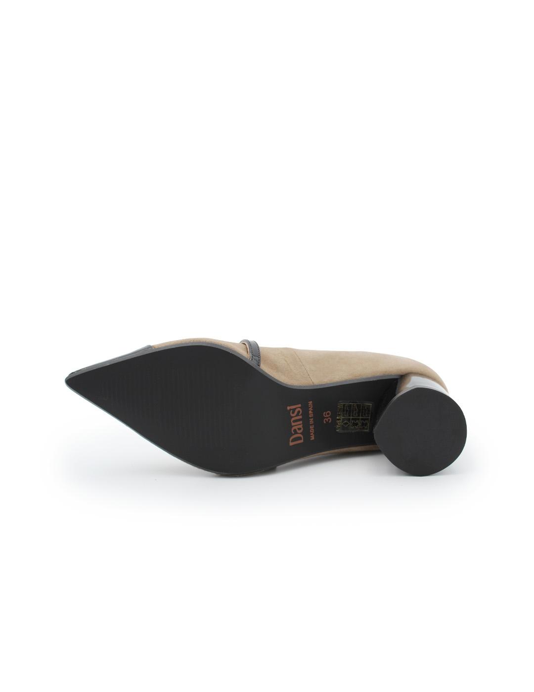 Zapatos de Salón Dansi 8080A Negro/Topo Mujer