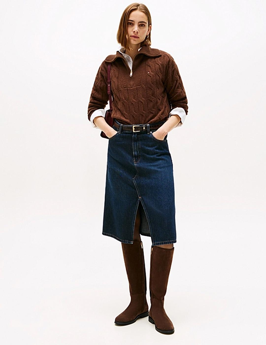 Botas Mosqueteras Ante Tommy Hilfiger FW0FW08779GV0 Marrón