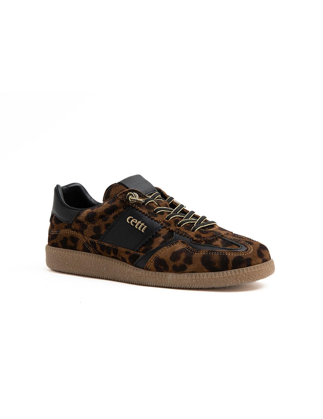 Zapatillas Cetti C-1395 Leopardo Tabac Mujer