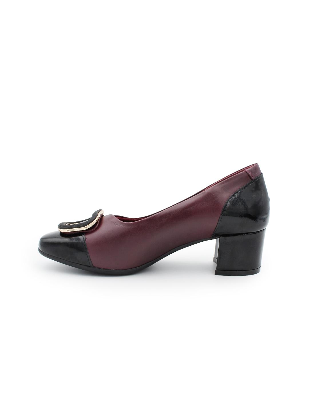 Zapatos de salón Descanflex 30926 Negro/Burdeos Mujer