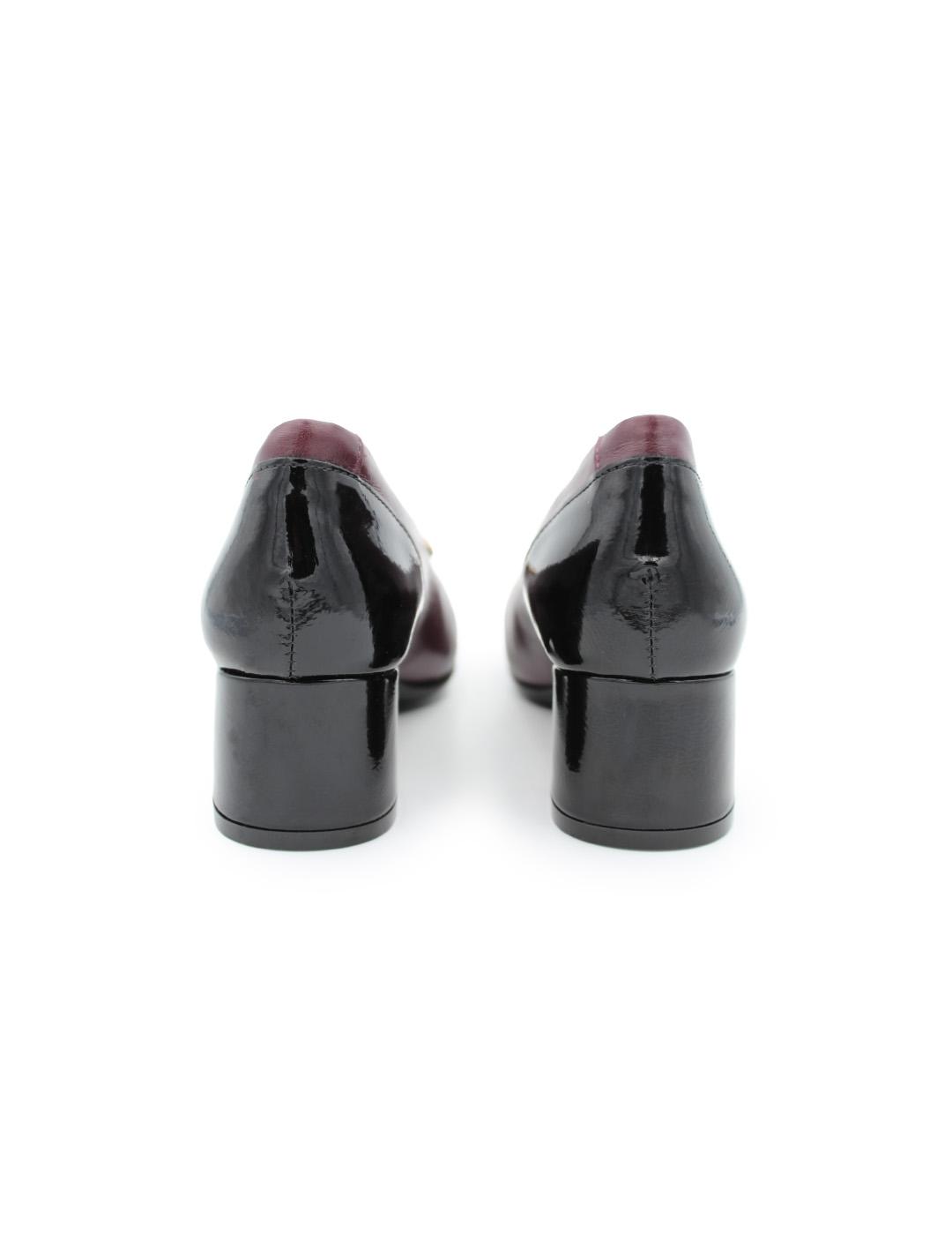 Zapatos de salón Descanflex 30926 Negro/Burdeos Mujer