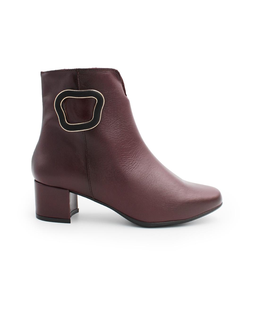 Botín Descanflex 30929 Burdeos para Mujer