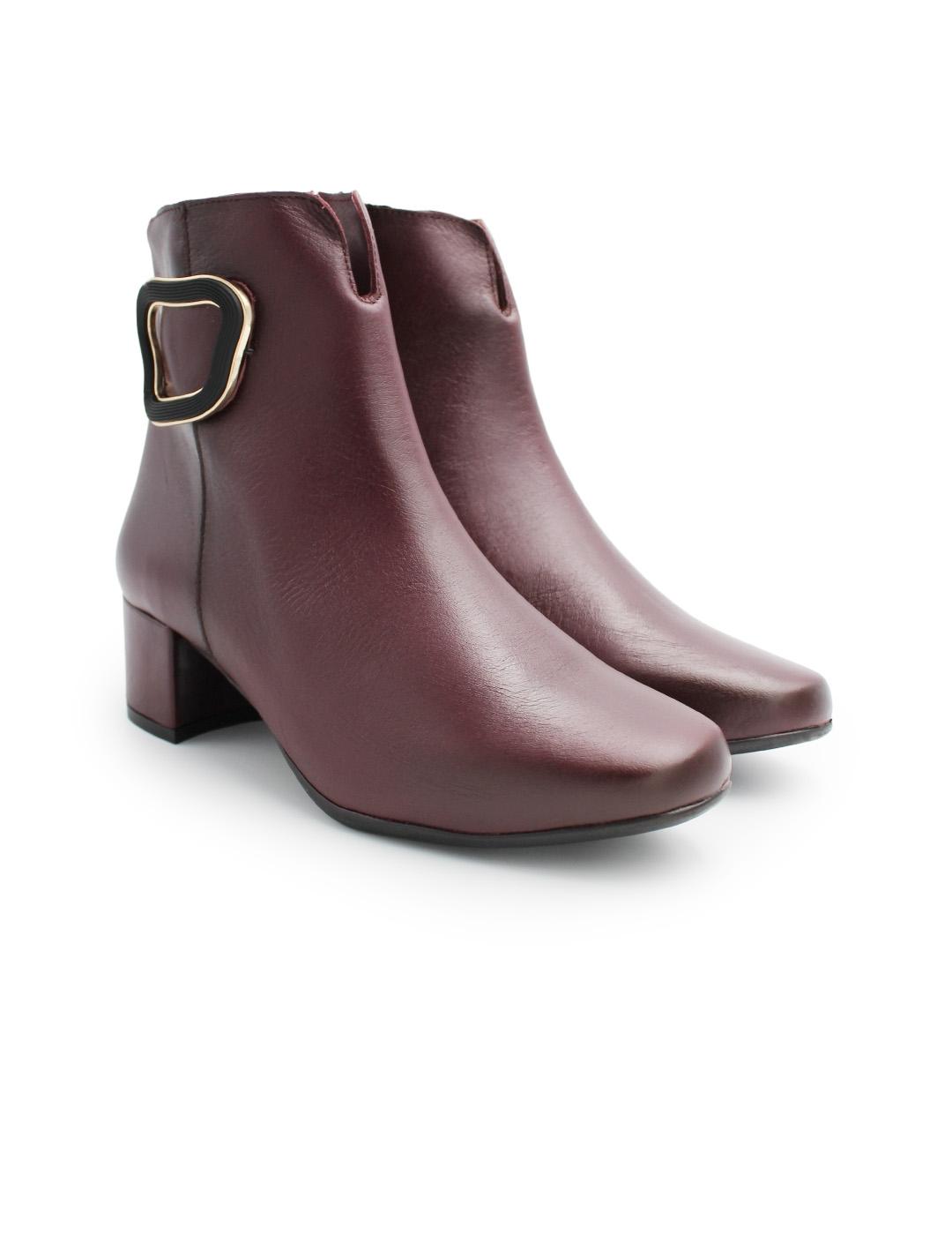 Botín Descanflex 30929 Burdeos para Mujer