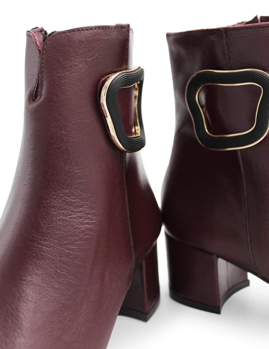 Botín Descanflex 30929 Burdeos para Mujer