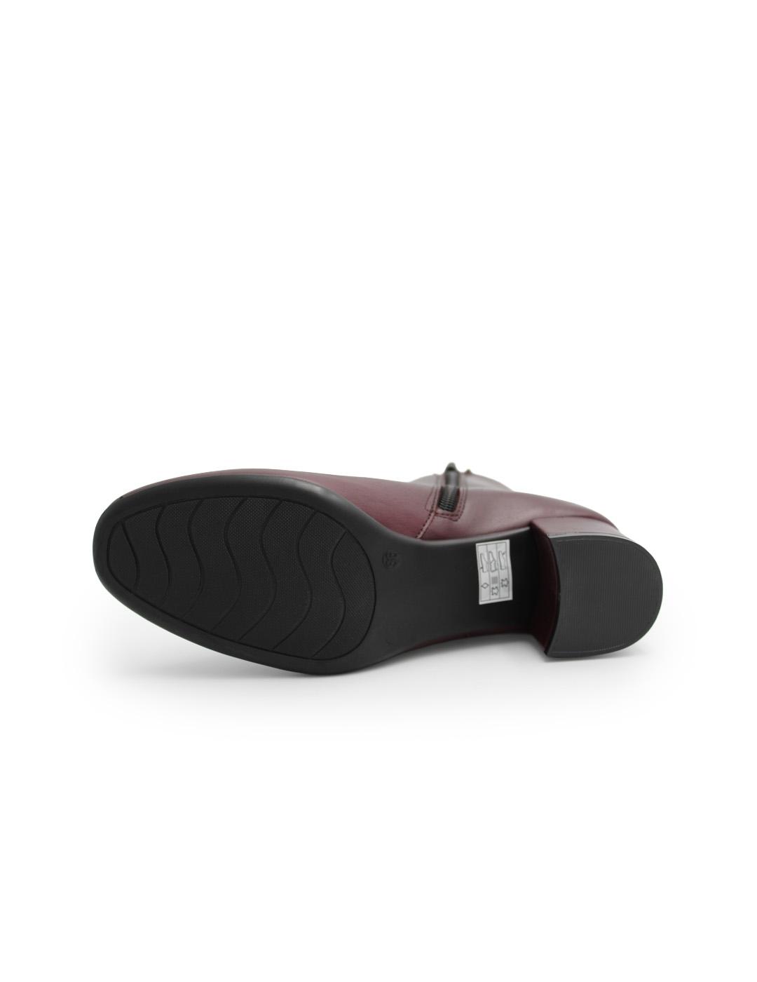 Botín Descanflex 30929 Burdeos para Mujer