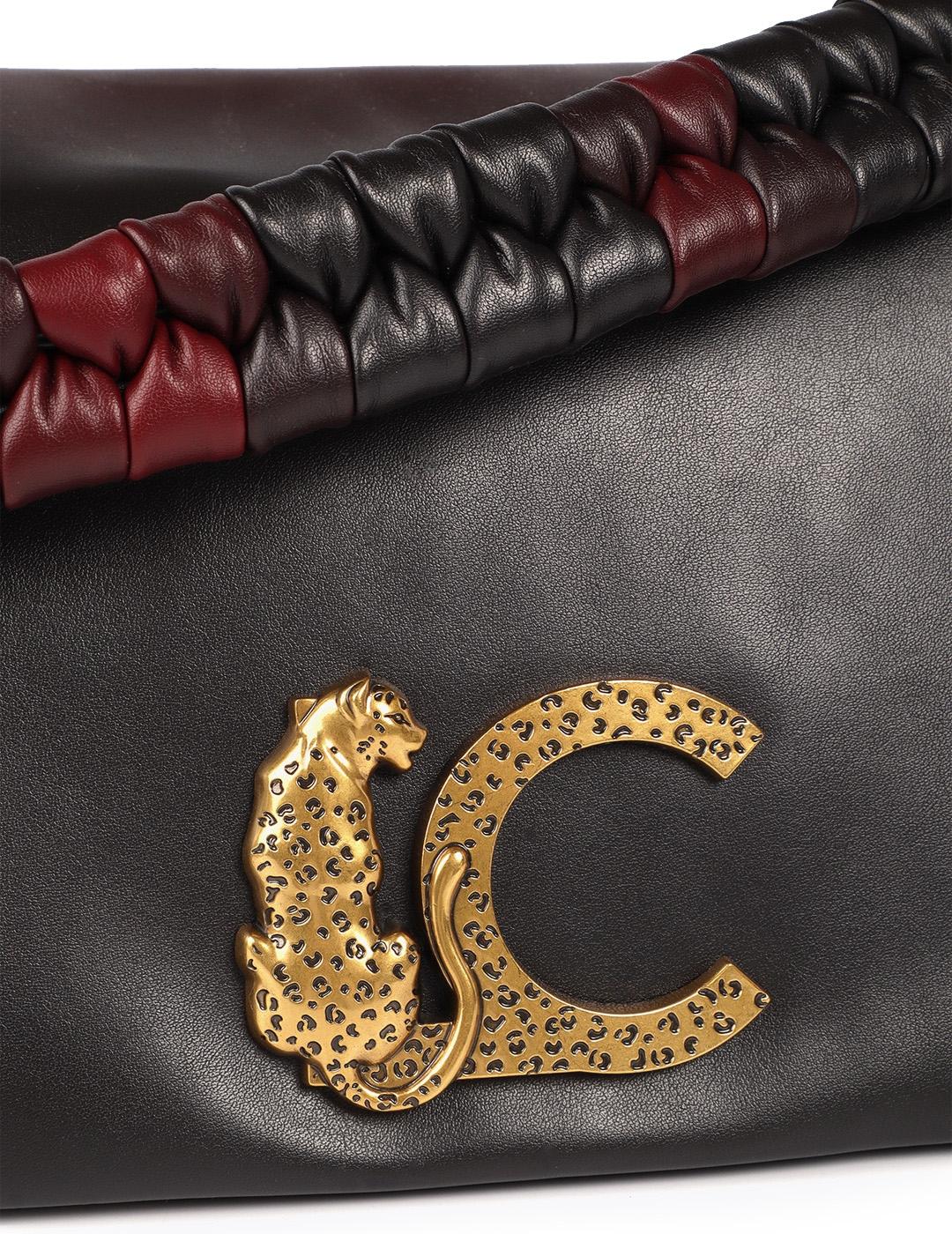 Bandolera Nudo Lola Casademunt LF2504030 Negro/Rojo Mujer