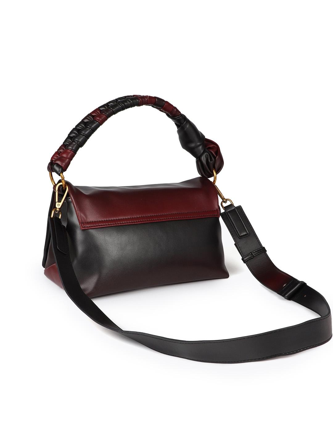 Bandolera Nudo Lola Casademunt LF2504030 Negro/Rojo Mujer