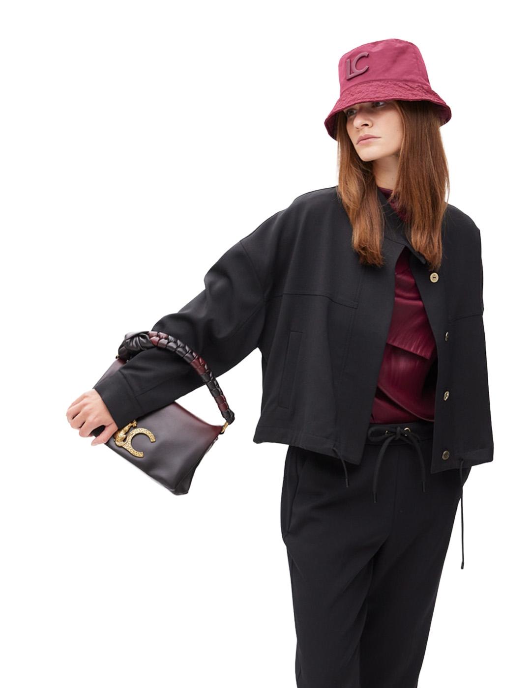 Bandolera Nudo Lola Casademunt LF2504030 Negro/Rojo Mujer